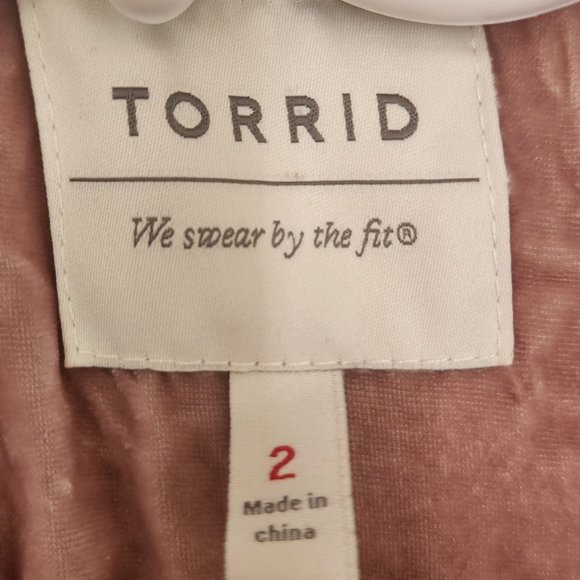 Torrid Plus Size Soft Pink Jacket Size 2 - Picture 7 of 7
